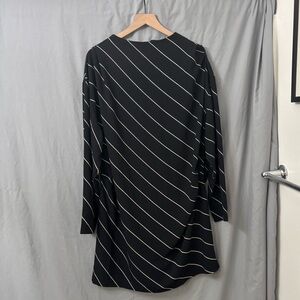 H&M Black Dress with White Stripes
